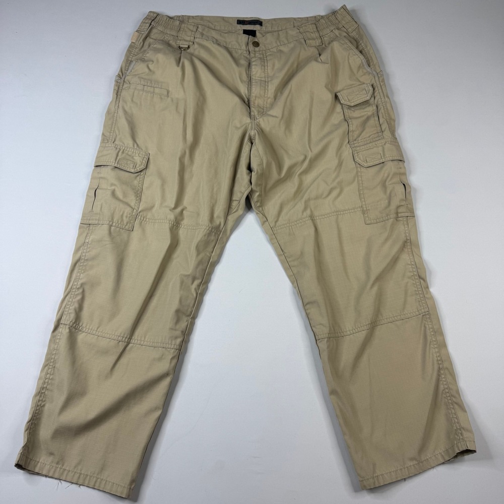 5.11 Tactical Cargo Pants Mens 42x29 Tan Ripstop Utility Workwear‎ Hiking (flaw)